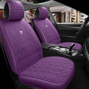 Leather Seat Cover for Car with Rhinestones Full Coverage Universal Auto Seat Covers