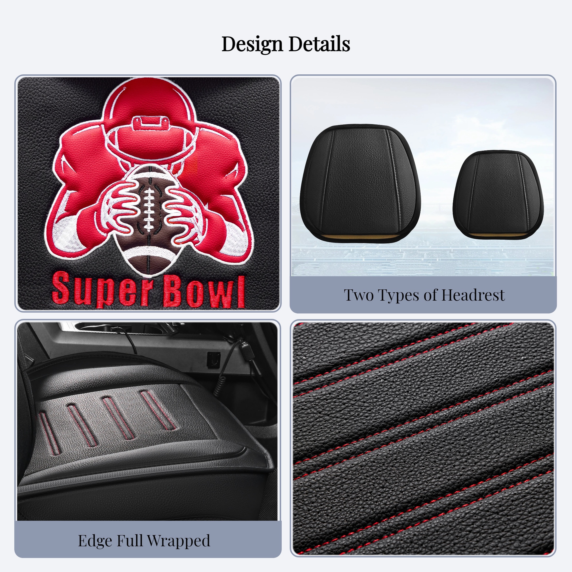 Seat Cover Custom Fit for 2012-2026 Ford F150 Crew Cab SuperCrew/2017-2026 F250 F350 F450 Super Duty Crew Cab Pick-up Truck XL XLT Lariat King Ranch Platinum - Image 5