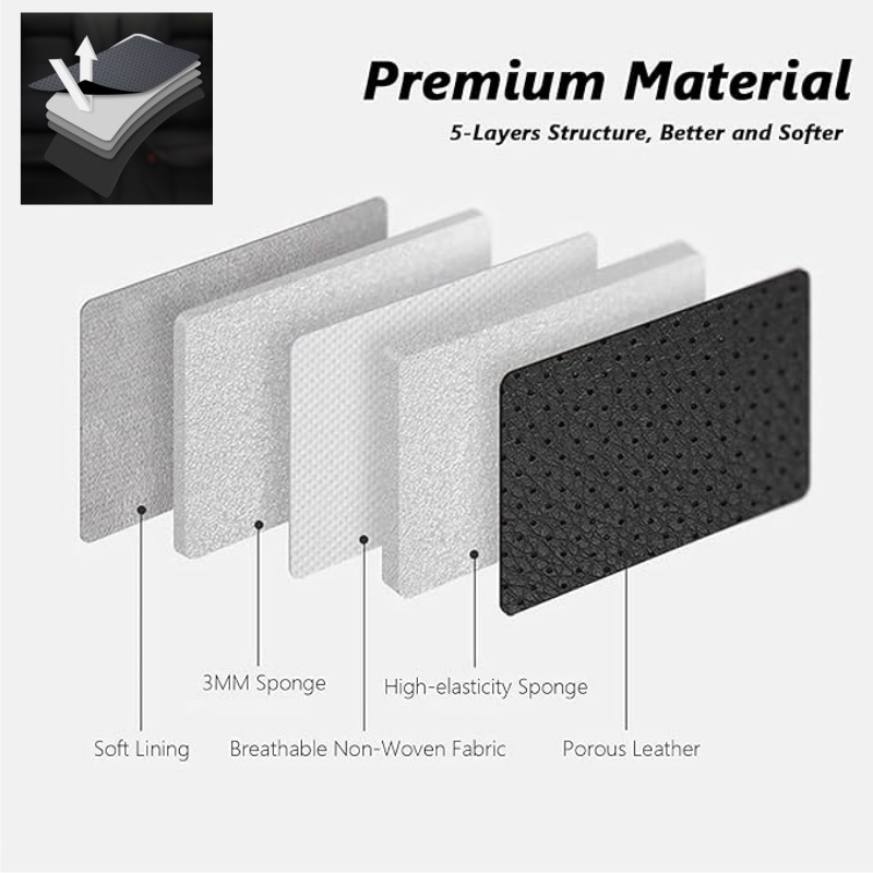 Customized Fit Ford Mustang Coupe Hardtop 2015-2026 Brown+Black Car Seat Cover Airbag Compatible Waterproof Leather Car Seat Protector - Image 8